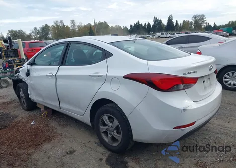 2015 Hyundai Elantra Se из США, поврежденный, VIN 5NPDH4AE8FH633109